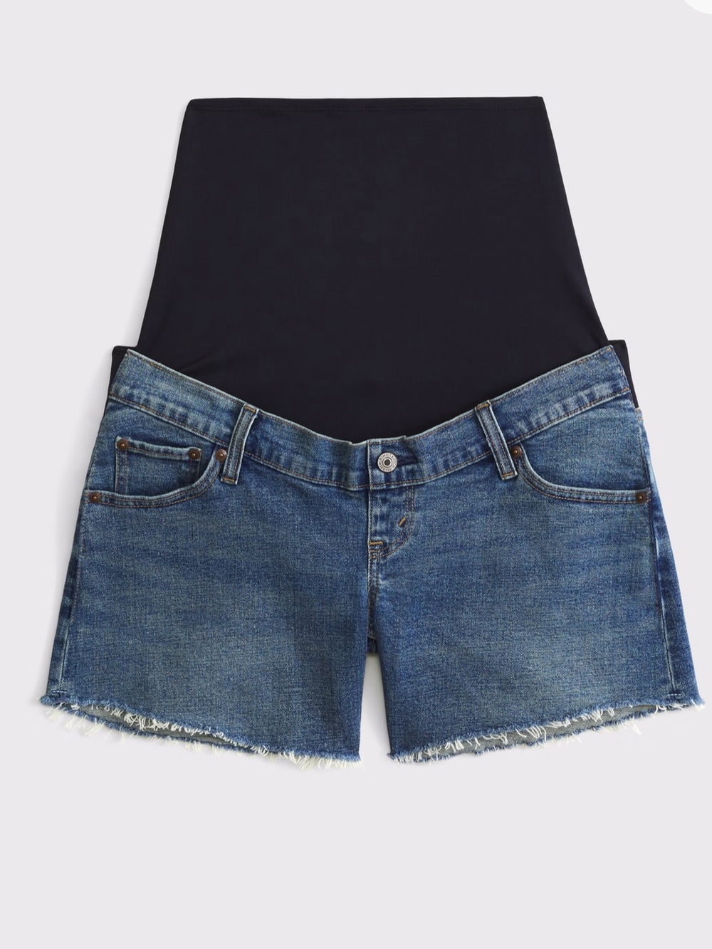 Abercrombie & Fitch Denim Maternity Dad Shorts